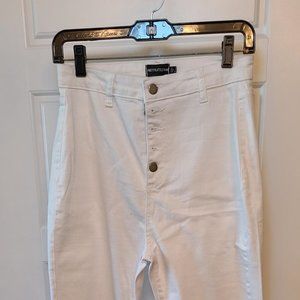 Pretty Little Thing High Rise Flare Jeans Women's White